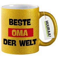 Glitzertasse Beste Oma der Welt 330ml
