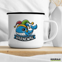 Emaille Tasse Karnewal Karneval Wal 300ml Vintage Emaille Becher