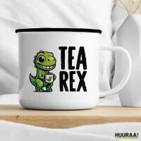 Emaille Tasse Tea Rex Dinosaurier 300ml Vintage Emaille Becher