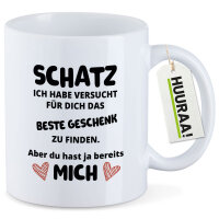 Kaffeetasse Schatz versucht das beste Geschenk zu finden....