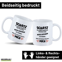 Kaffeetasse Schatz versucht das beste Geschenk zu finden....