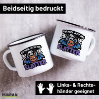 Emaille Tasse Ich mach jetzt die Flatter Fledermaus 300ml...