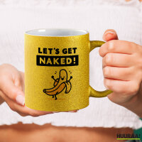 Glitzertasse Let´s get naked Banane 330ml