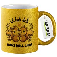 Glitzertasse Ich hab dich ganz doll lieb...