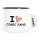 Emaille Tasse I love Comic Sans Herz 300ml Vintage