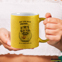 Glitzertasse Beste Freunde Weil alle anderen scheiße sind. 330ml