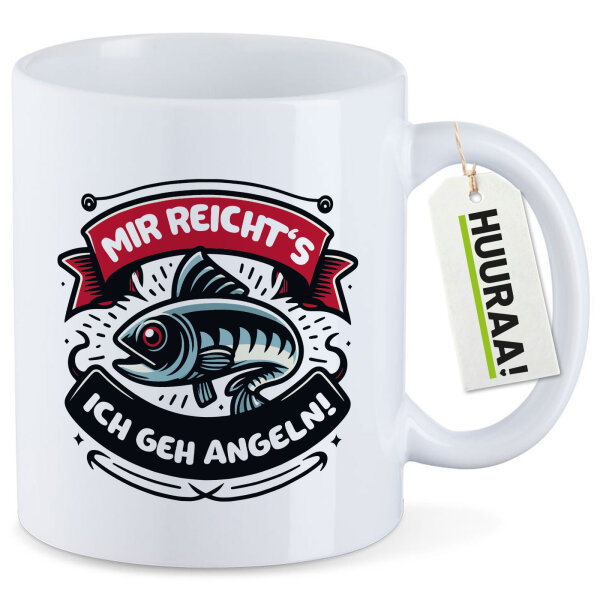 Kaffeetasse Mir reichtss ich geh angeln Fisch 330ml