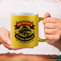 Glitzertasse Mir reichtss ich geh angeln Fisch 330ml
