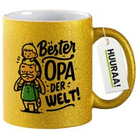 Glitzertasse Bester Opa der Welt 330ml