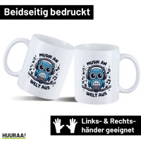 Kaffeetasse Musik an Welt aus Eule 330ml