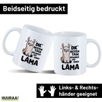 Kaffeetasse Besten Tage beginnen mit einem Lama 330ml