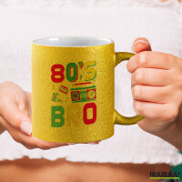 Glitzertasse 80s Bro Retro 330ml