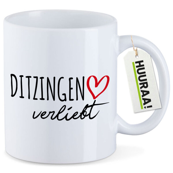 Kaffeetasse Ditzingen verliebt 330ml