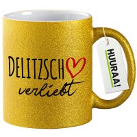 Glitzertasse Delitzsch verliebt 330ml