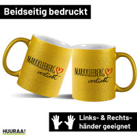 Glitzertasse Markkleeberg verliebt 330ml