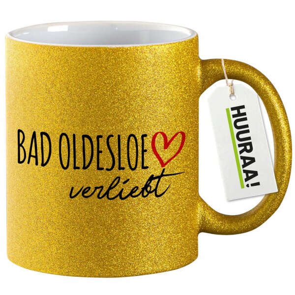 Glitzertasse Bad Oldesloe verliebt 330ml
