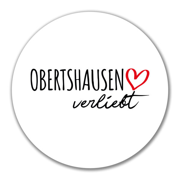 Aufkleber Obertshausen verliebt 10cm Sticker