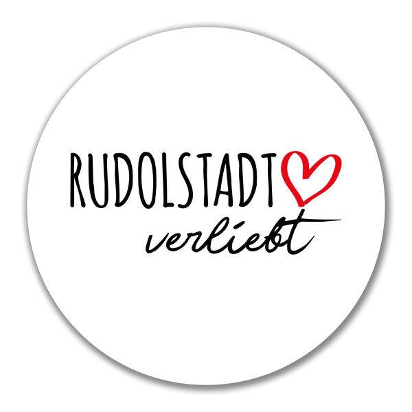 Aufkleber Rudolstadt verliebt 10cm Sticker