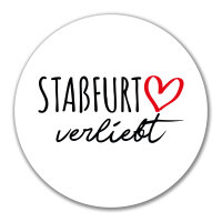 Aufkleber Staßfurt verliebt 10cm Sticker