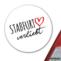 Aufkleber Staßfurt verliebt 10cm Sticker