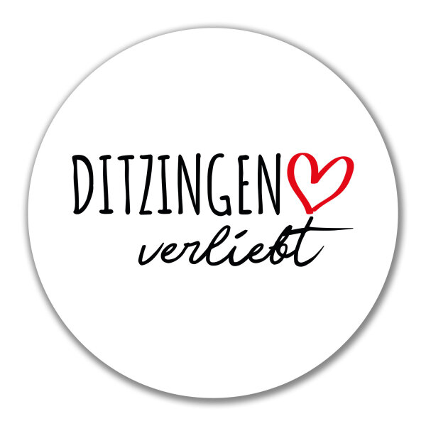 Aufkleber Ditzingen verliebt 10cm Sticker