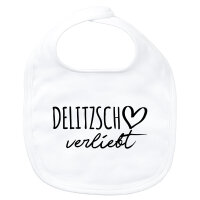 Baby Lätzchen Delitzsch verliebt Klettverschluss