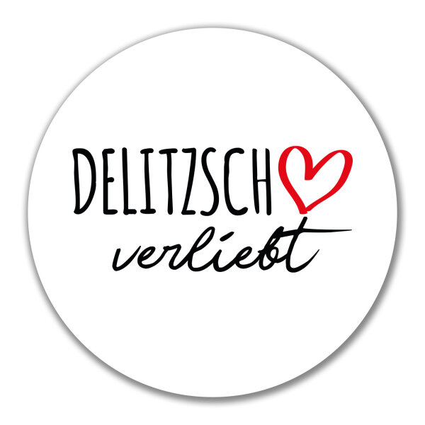 Aufkleber Delitzsch verliebt 10cm Sticker