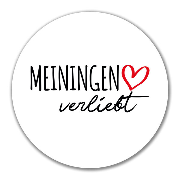 Aufkleber Meiningen verliebt 10cm Sticker