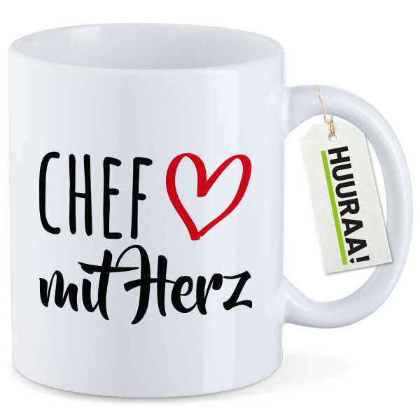 Kaffeetasse Chef mit Herz 330ml