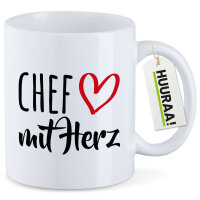 Kaffeetasse Chef mit Herz 330ml