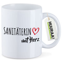 Kaffeetasse Sanitäterin mit Herz 330ml