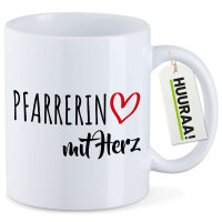 Kaffeetasse Pfarrerin mit Herz 330ml