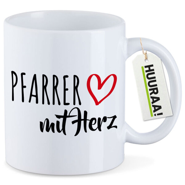 Kaffeetasse Pfarrer mit Herz 330ml
