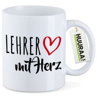 Kaffeetasse Lehrer mit Herz 330ml