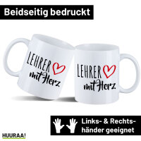 Kaffeetasse Lehrer mit Herz 330ml