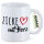 Kaffeetasse Zicke mit Herz 330ml