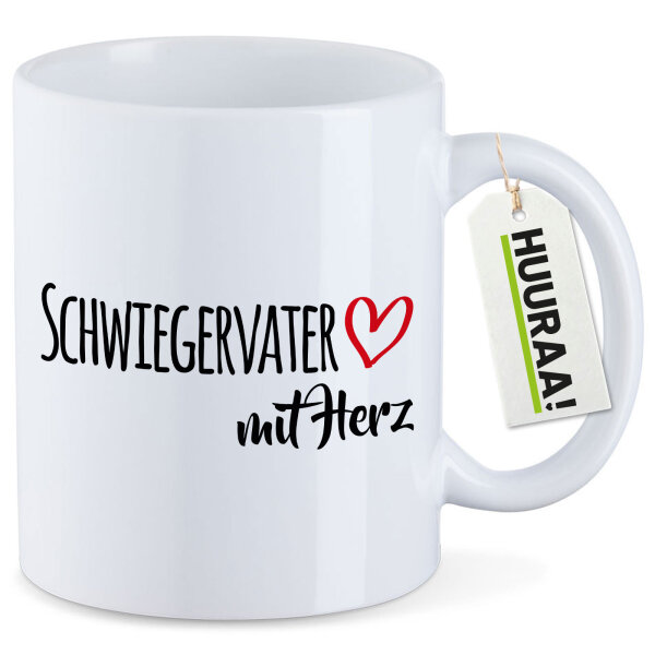 Kaffeetasse Schwiegervater mit Herz 330ml