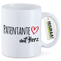 Kaffeetasse Patentante mit Herz 330ml