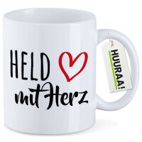 Kaffeetasse Held mit Herz 330ml