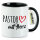 Kaffeetasse Pastor mit Herz 330ml Schwarz