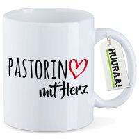 Kaffeetasse Pastorin mit Herz 330ml