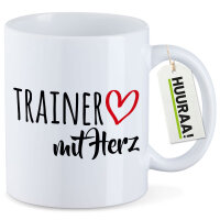 Kaffeetasse Trainer mit Herz 330ml