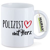 Kaffeetasse Polizist mit Herz 330ml