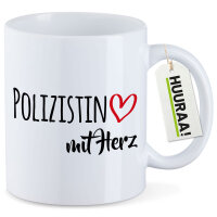 Kaffeetasse Polizistin mit Herz 330ml
