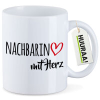 Kaffeetasse Nachbarin mit Herz 330ml