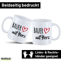 Kaffeetasse Bauer mit Herz 330ml