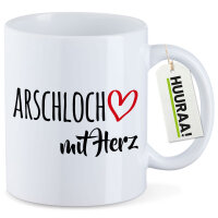 Kaffeetasse Arschloch mit Herz 330ml