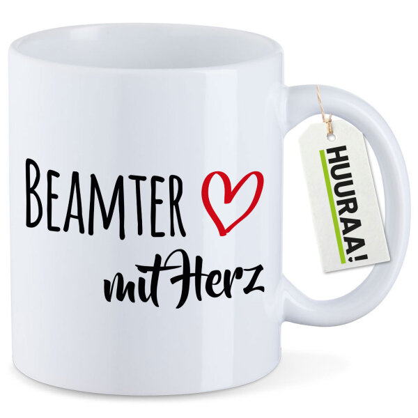 Kaffeetasse Beamter mit Herz 330ml