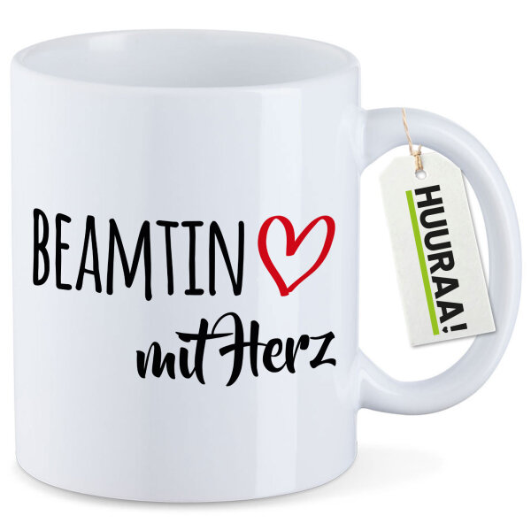Kaffeetasse Beamtin mit Herz 330ml