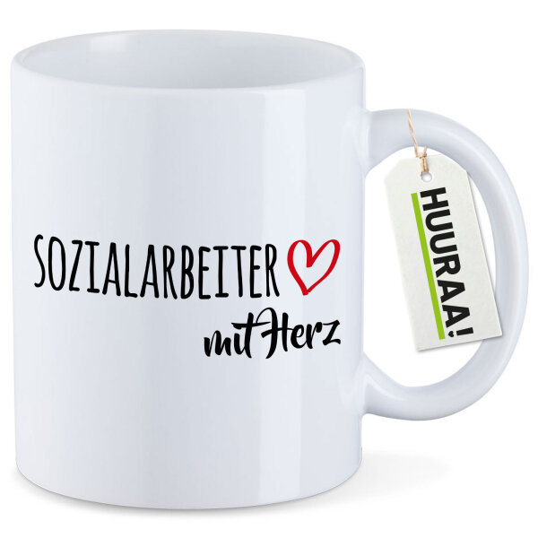 Kaffeetasse Sozialarbeiter mit Herz 330ml